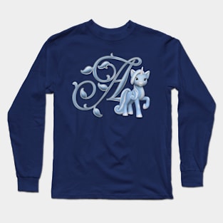 Monogram A Custom Unicorn Long Sleeve T-Shirt